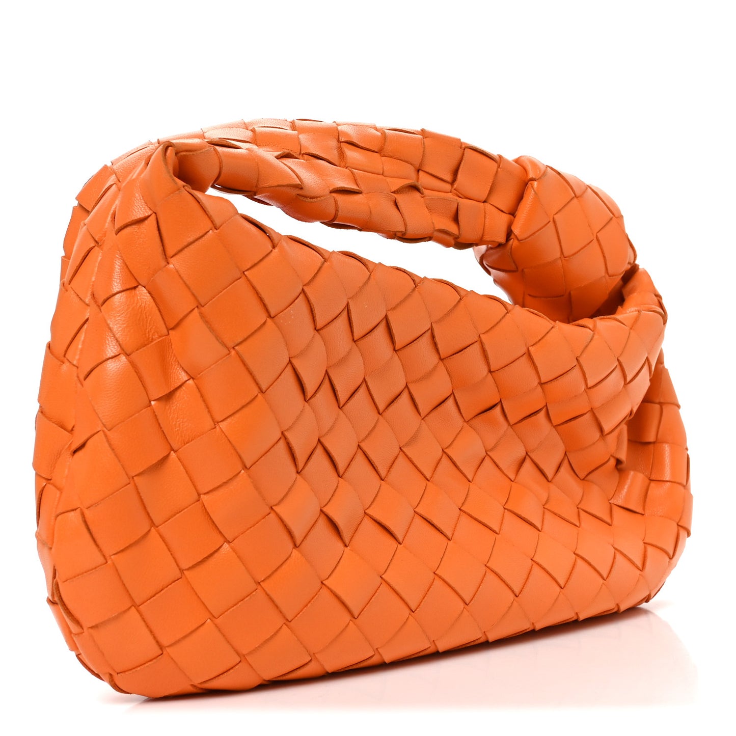 Nappa Intrecciato Mini Jodie Tangerine