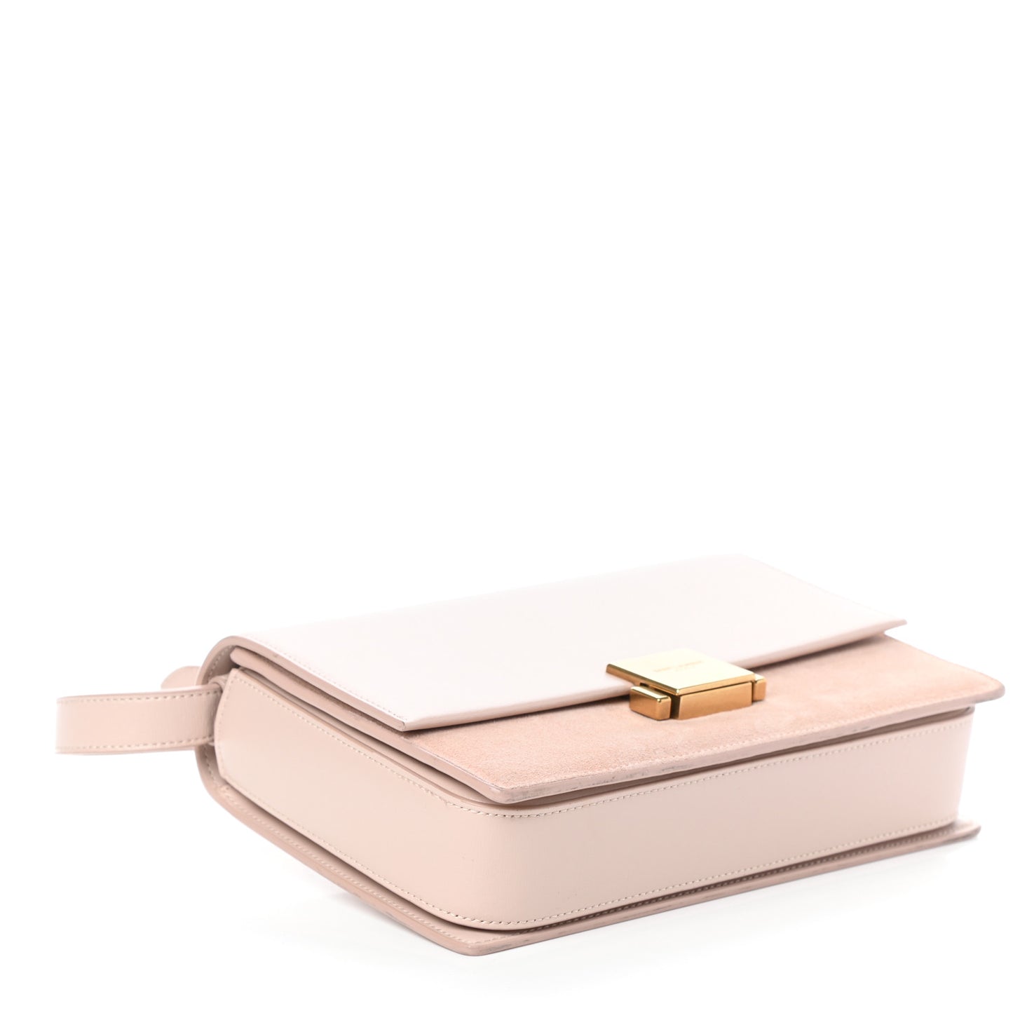 Smooth Calfskin Suede Medium Bellechasse Bag Marble Pink