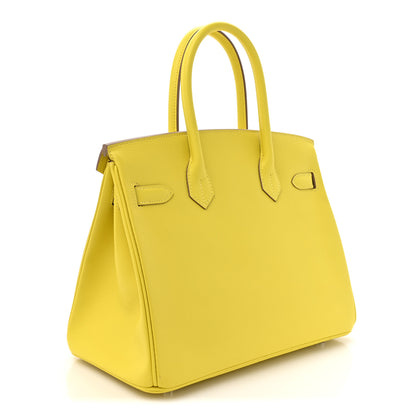 Hermes Epsom Birkin 30 Jaune Poussin Lime 3 of 13