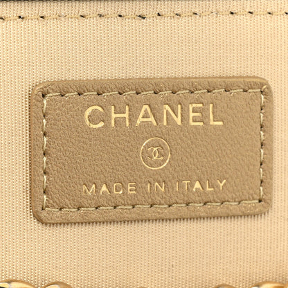 Chanel Lambskin Quilted Small Pearl Crush Vanity Case With Chain Black 6 of 11