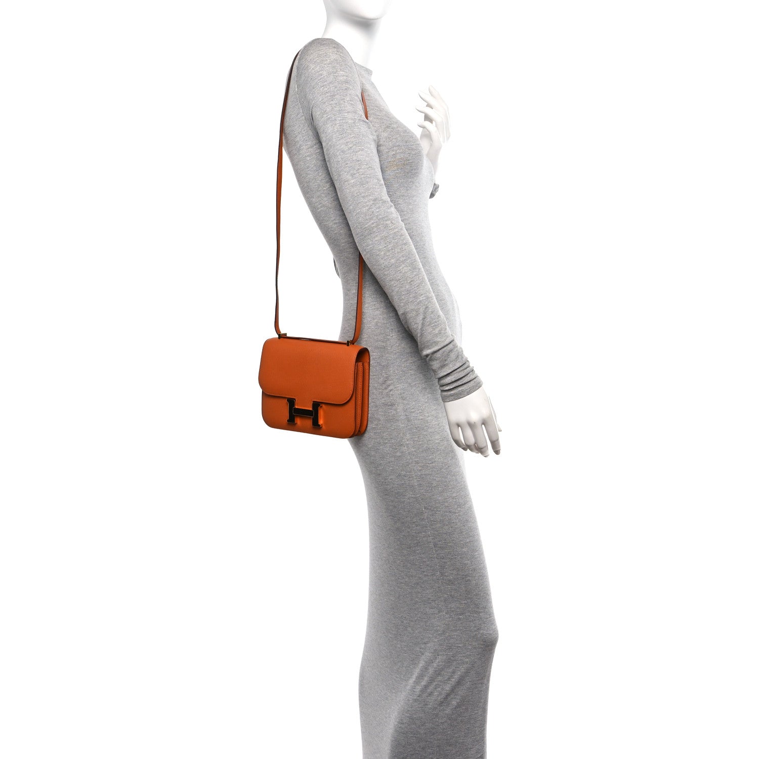 Hermes Chevre Mysore Constance 18 Orange 2 of 13