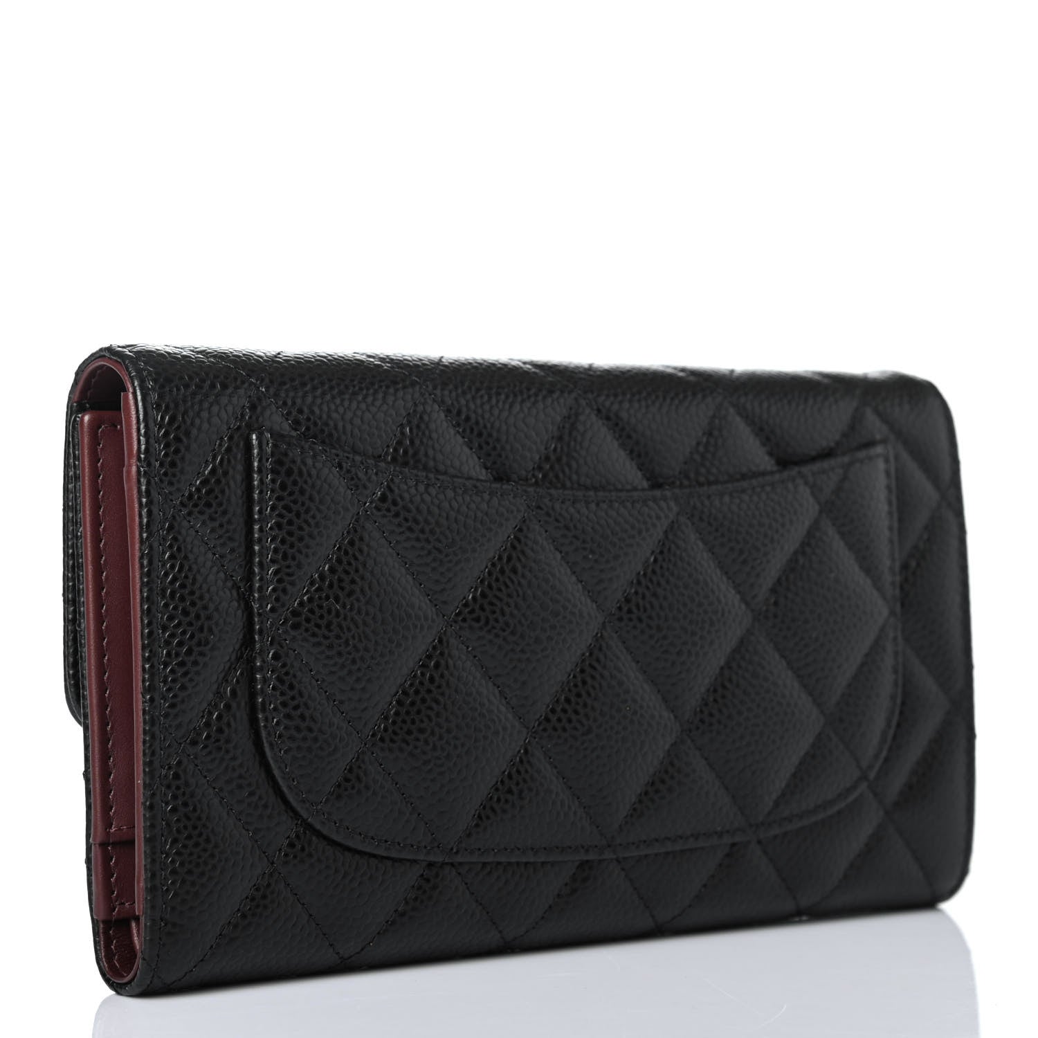 Chanel Caviar Quilted Large Flap Wallet Black 3 of 4