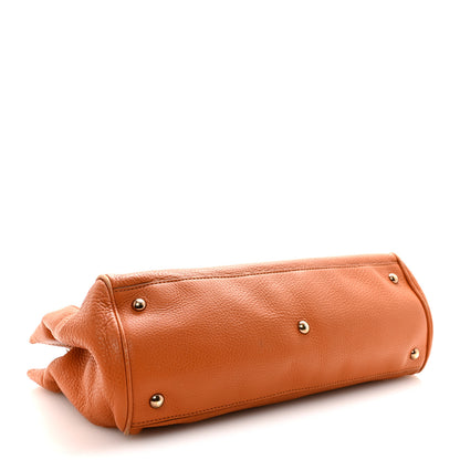 Gucci Cellarius Calfskin Medium Bamboo Shopper Tote  Orange 5 of 18