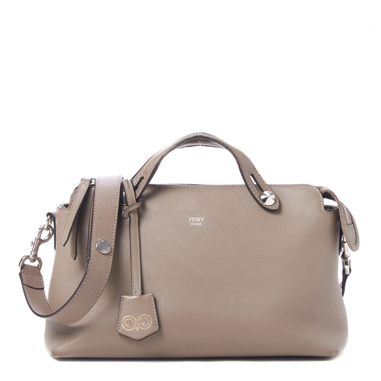 Fendi Vitello Dolce Medium By The Way Boston Bag Tortora 1 of 12
