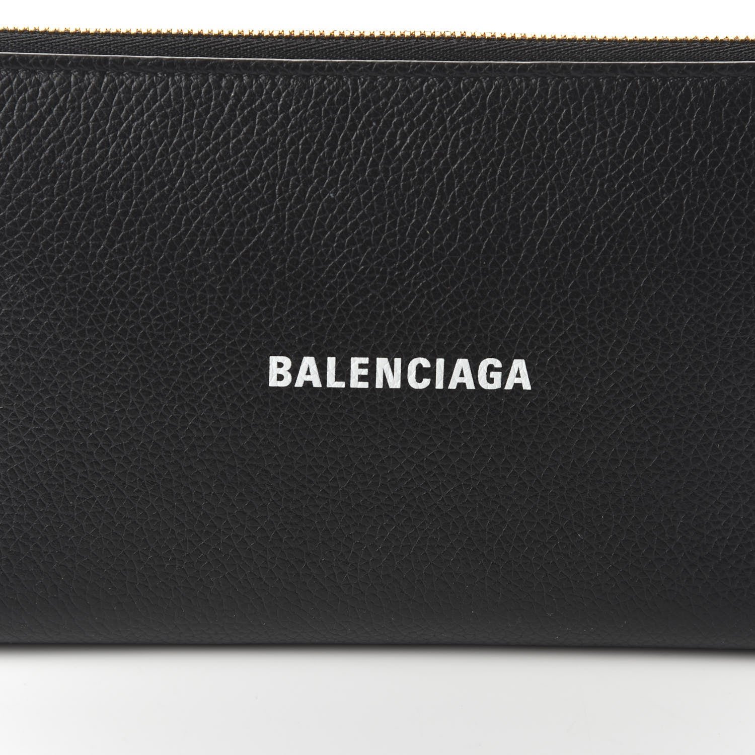Balenciaga Calfskin Logo Everyday Continental Zip Around Wallet Black 9 of 9