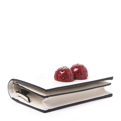 Gucci Guccissima Cherries Card Case Wallet White 3 of 7