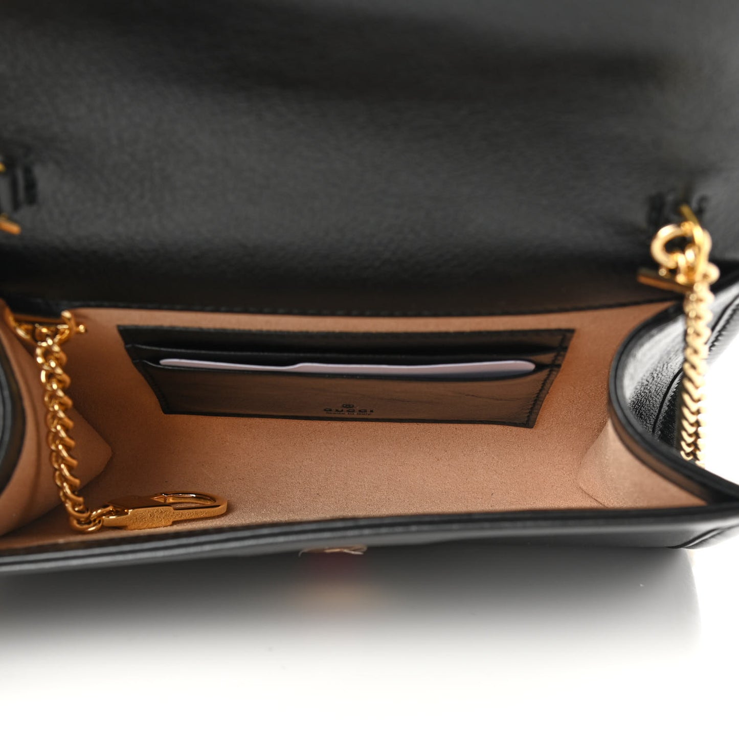 Textured Calfskin Web Mini Rajah Slim Flap Shoulder Bag Black