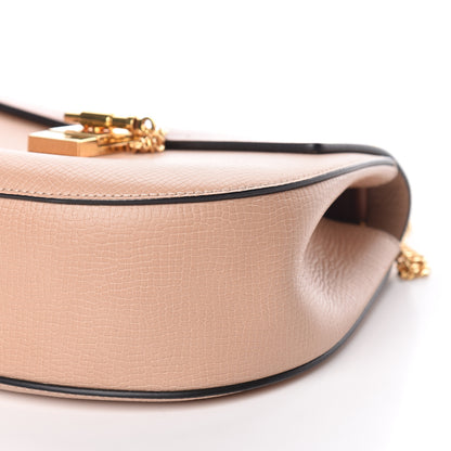 Chloe Grained Calfskin Lambskin Bi-Color Drew Shoulder Bag Powder Beige Mustard 10 of 12