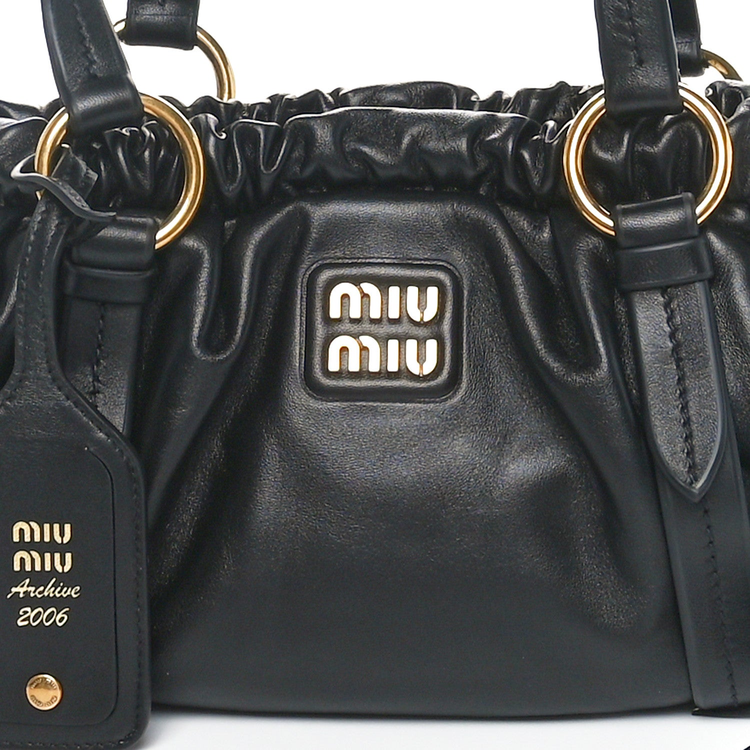 Miu Miu Nappa Joie Shoulder Bag Black 7 of 9