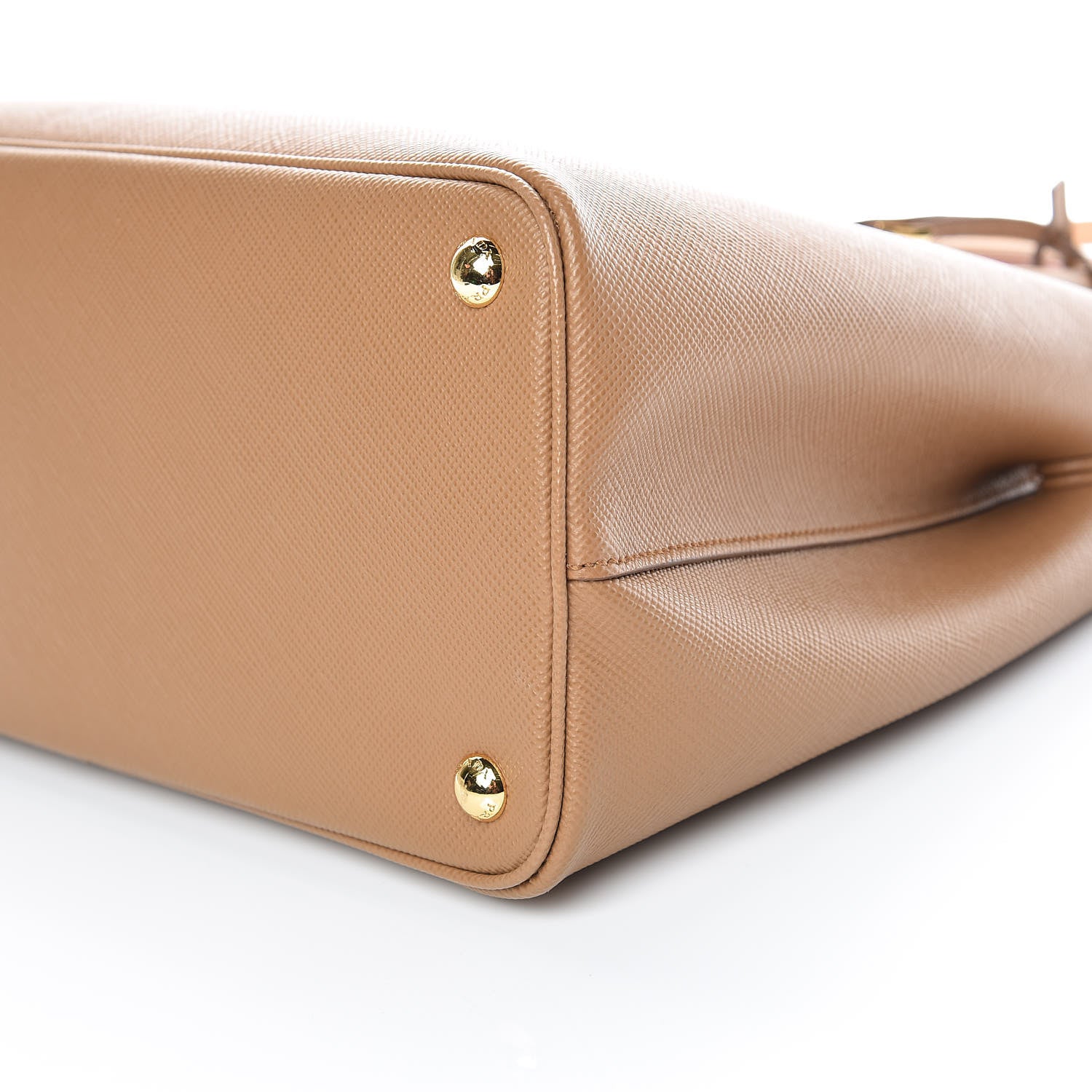 Prada Saffiano Cuir Medium Double Bag Caramel Fuoco 6 of 11