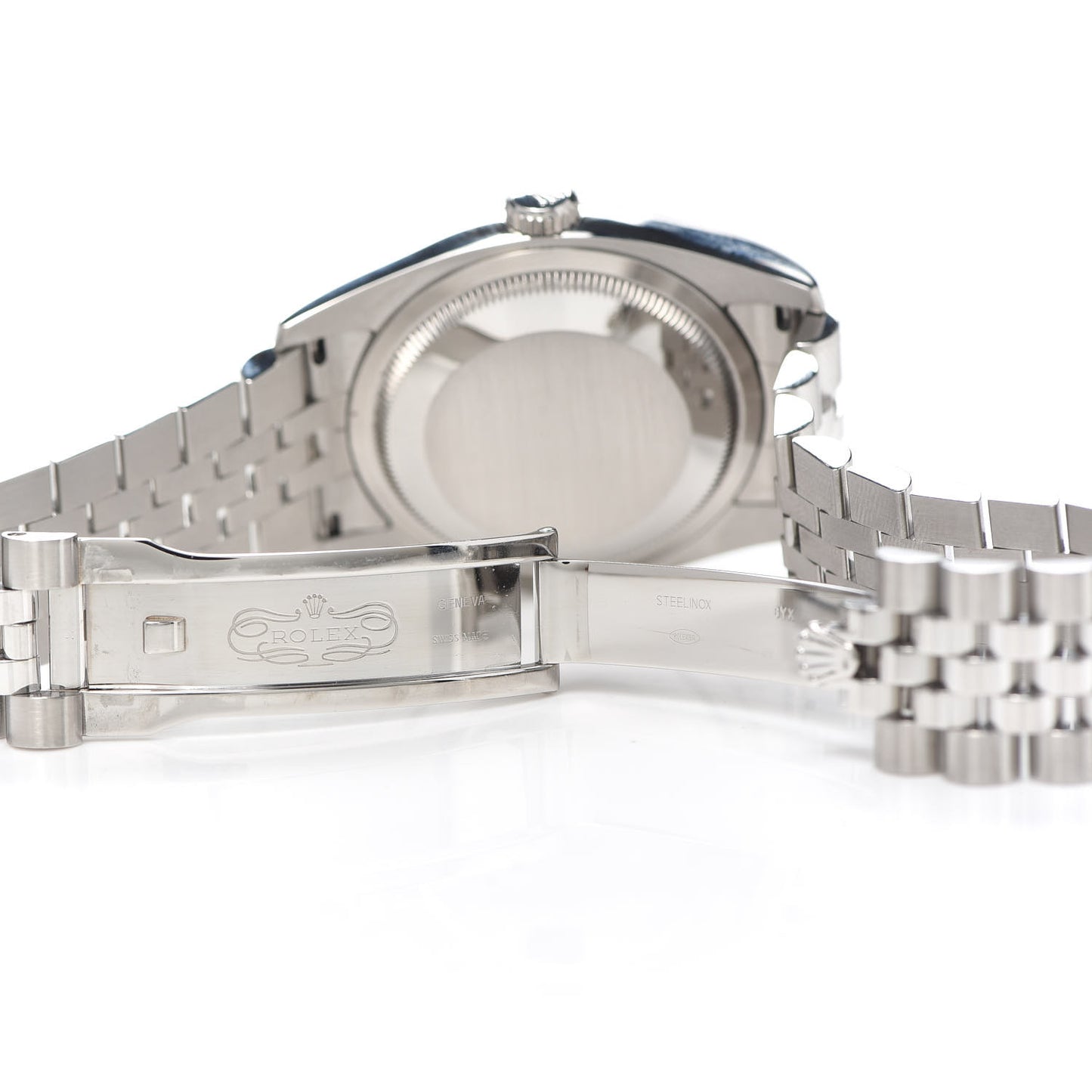 Stainless Steel 18K White Gold 36mm Oyster Perpetual Datejust Watch Silver 116234