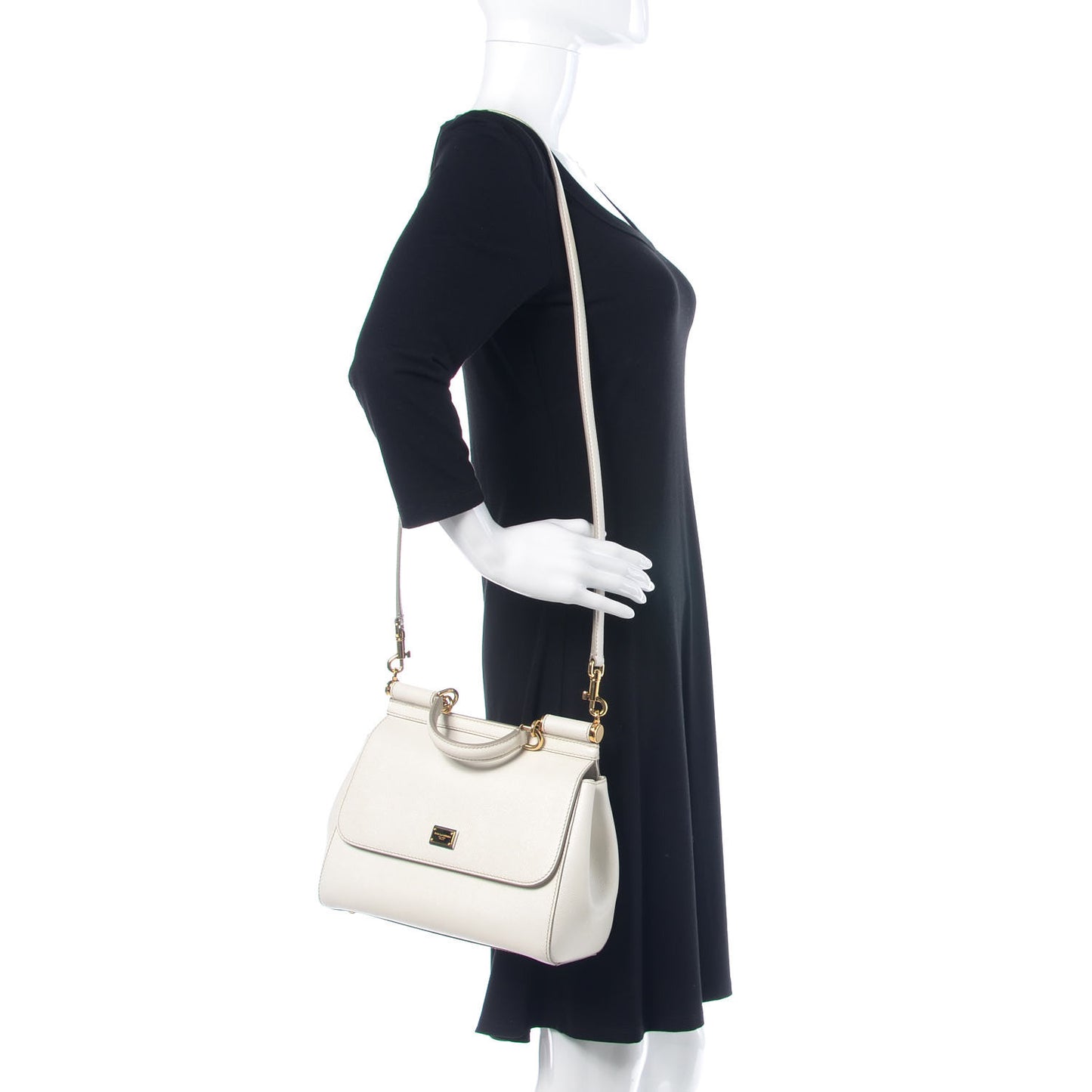 Dauphine Medium Miss Sicily Satchel White