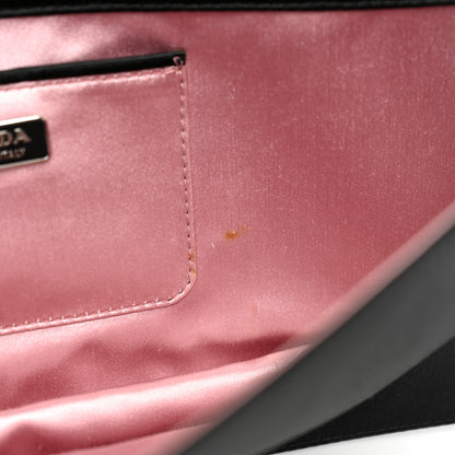 Prada Satin Pochette Clutch Black 7 of 8