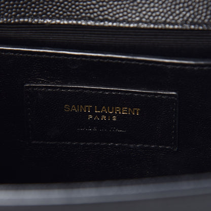 Saint Laurent Grain De Poudre Medium Classic Monogram Kate Satchel Black 6 of 7