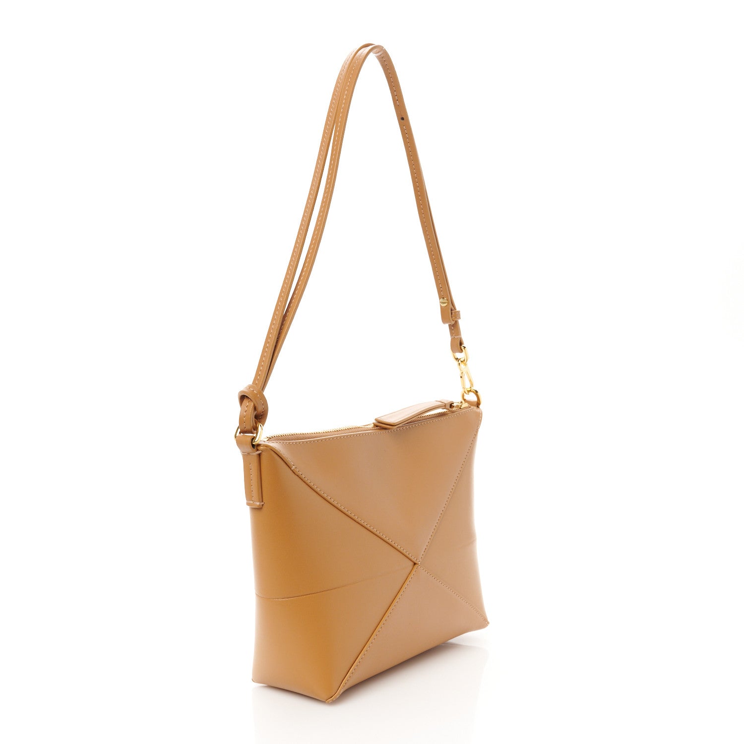 Loewe Shiny Calfskin Puzzle Fold Pouch Warm Desert 3 of 10