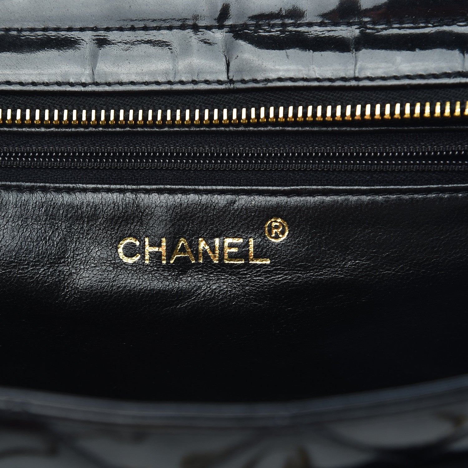 Chanel Patent Quilted Camera Case Black 6 of 11