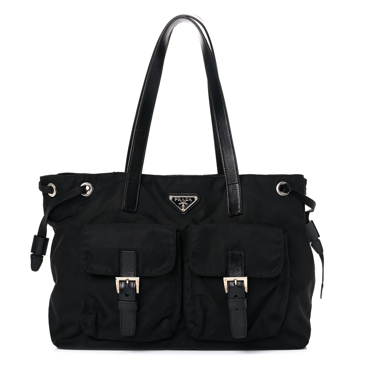 Prada Nylon Vela Drawstring Shopping Tote Black 1 of 20