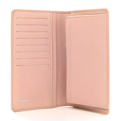 Chanel Goatskin Camellia Yen Wallet Pink 5 of 7