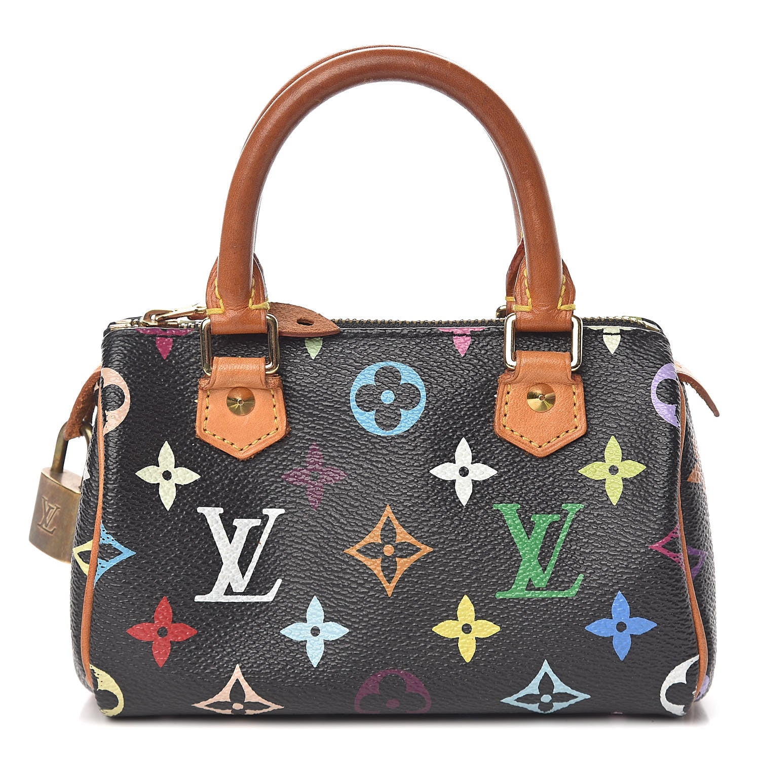 Louis Vuitton Monogram Multicolor Mini Sac HL Speedy Black 1 of 15