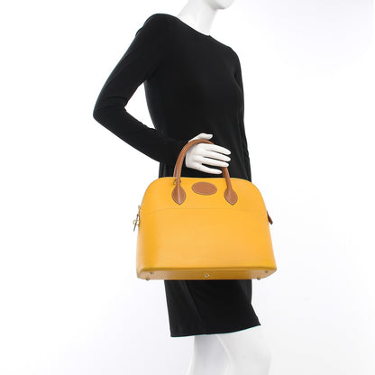 Hermes Courchevel Bi Color Bolide 35 Jaune Gold 2 of 19