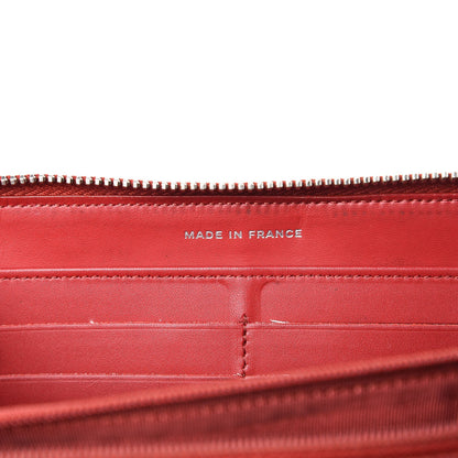 Chanel Caviar Quilted Large Gusset Zip Around Wallet Red 7 of 14