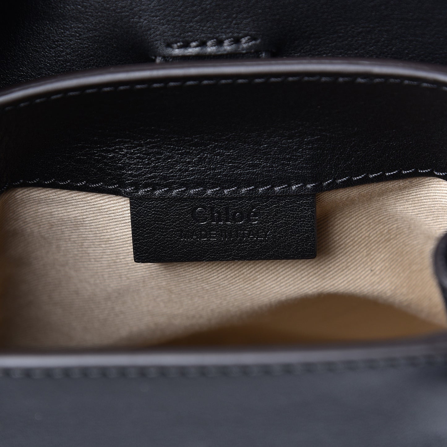 Suede Calfskin Mini Faye Backpack Black
