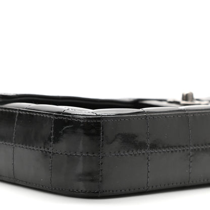 Chanel Patent Quilted East West Chocolate Bar Flap Black 10 of 12