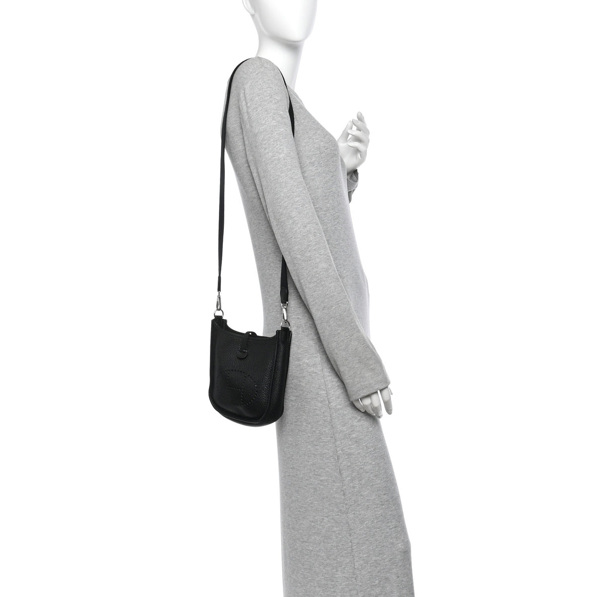 Hermes Taurillon Clemence Evelyne TPM Black 2 of 10