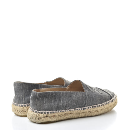 Chanel Striated Suede Espadrilles 37 Dark Grey 4 of 11