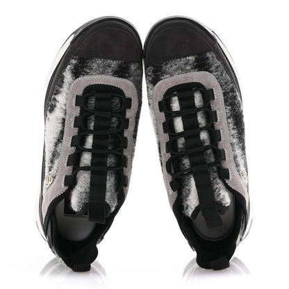 Chanel Fabric Suede Calfskin CC Sneakers 39 Gray 2 of 9