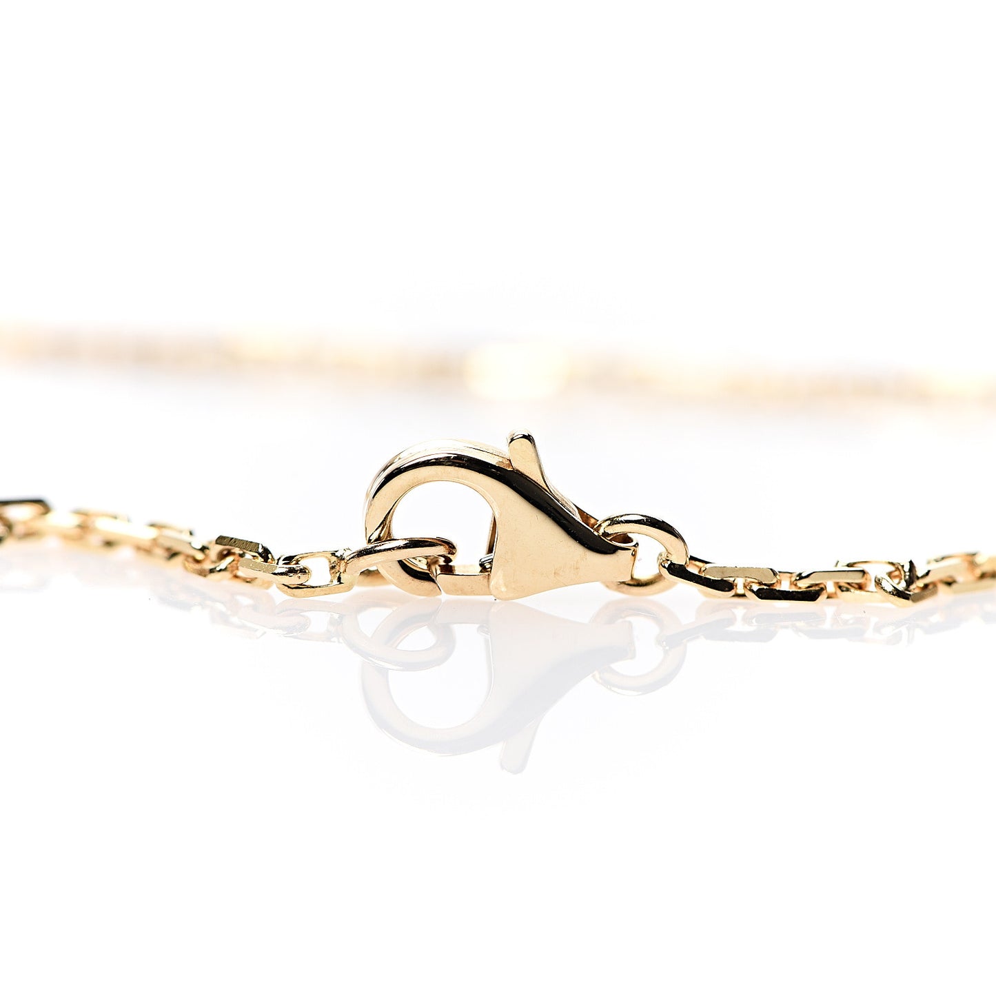 18K Yellow Gold Diamond Interlocking LOVE Necklace