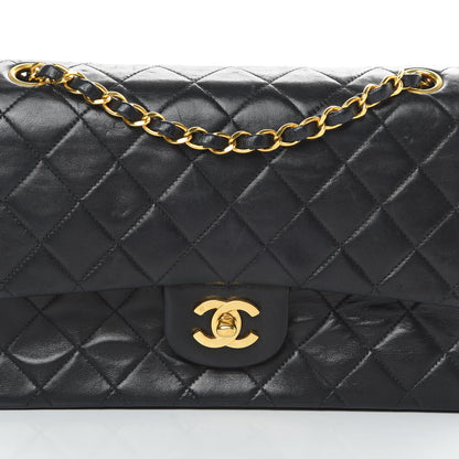 Chanel Lambskin Quilted Medium Double Flap Black 9 of 19