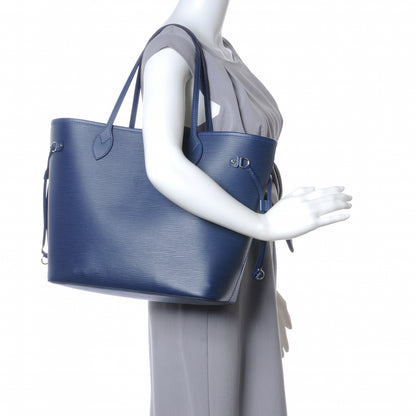 Louis Vuitton Epi Neverfull MM Indigo 2 of 8