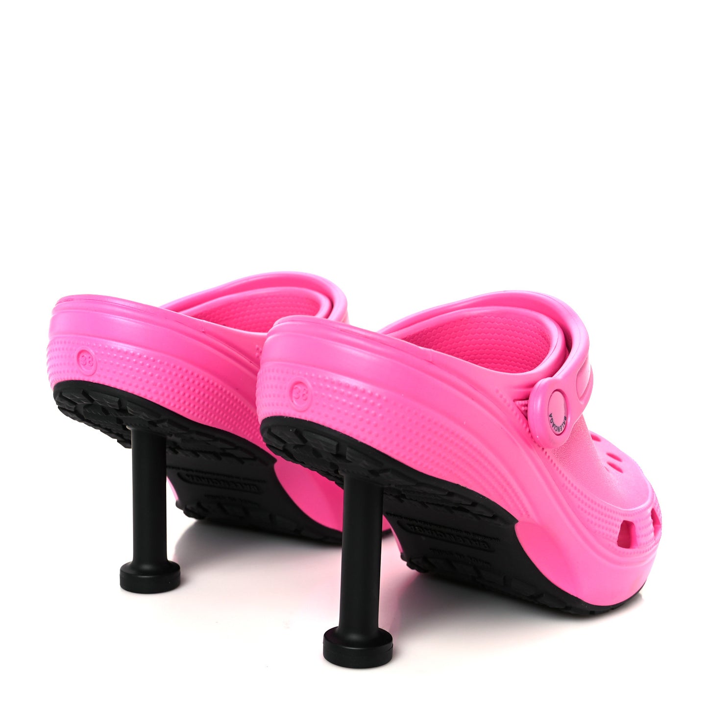 X CROCS Rubber Womens Madame 80 Sandals 38 Rose Bonbon