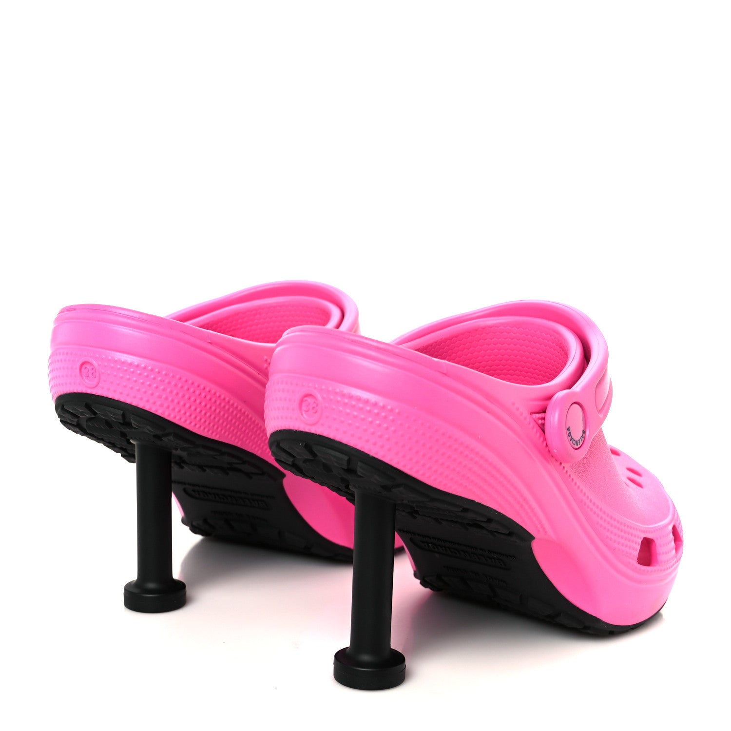 Balenciaga X CROCS Rubber Womens Madame 80 Sandals 38 Rose Bonbon 5 of 9