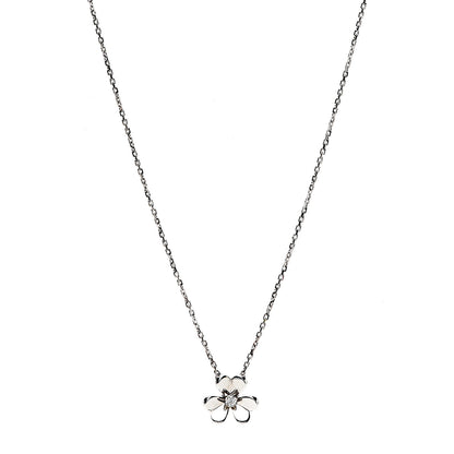 Van Cleef & Arpels 18K White Gold Diamond Mini Frivole Pendant Necklace 1 of 8