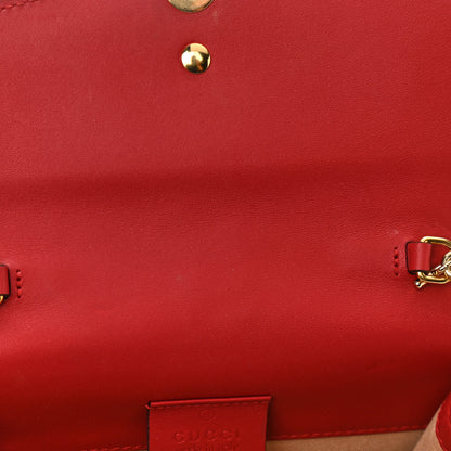 Gucci Calfskin Super Mini Sylvie Chain Shoulder Bag Hibiscus Red 11 of 14
