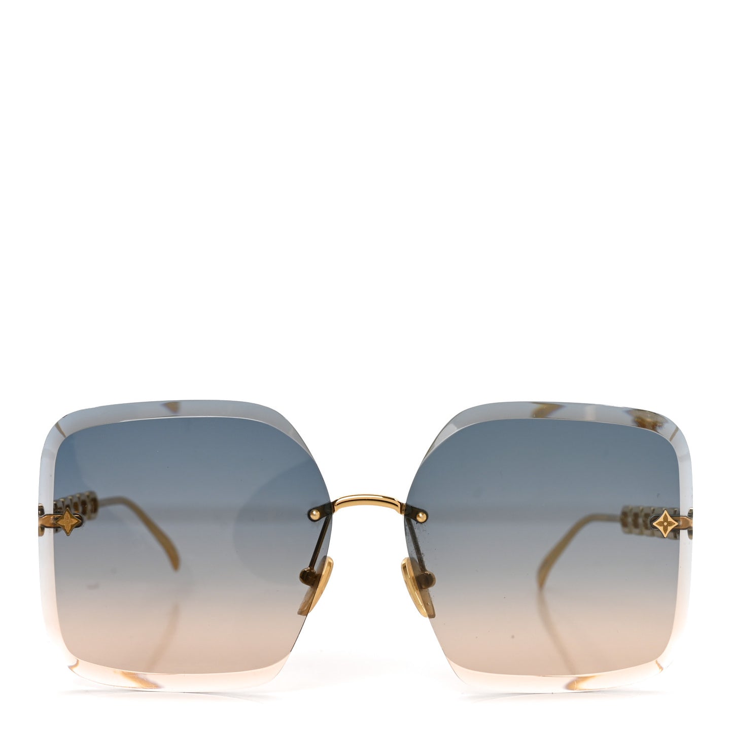 Metal LV Jewel Square Sunglasses Z1860U Gradient Blue