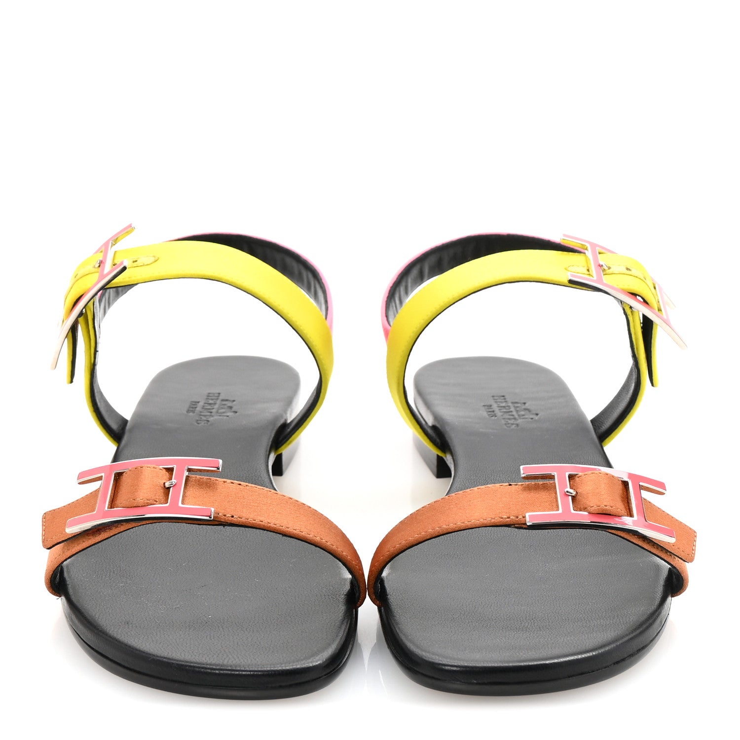 Hermes Satin Hapi Sandals 36 Multicolor 3 of 9