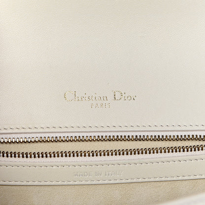 Christian Dior Lambskin Studded Small Diorama Flap Bag Off White 6 of 12
