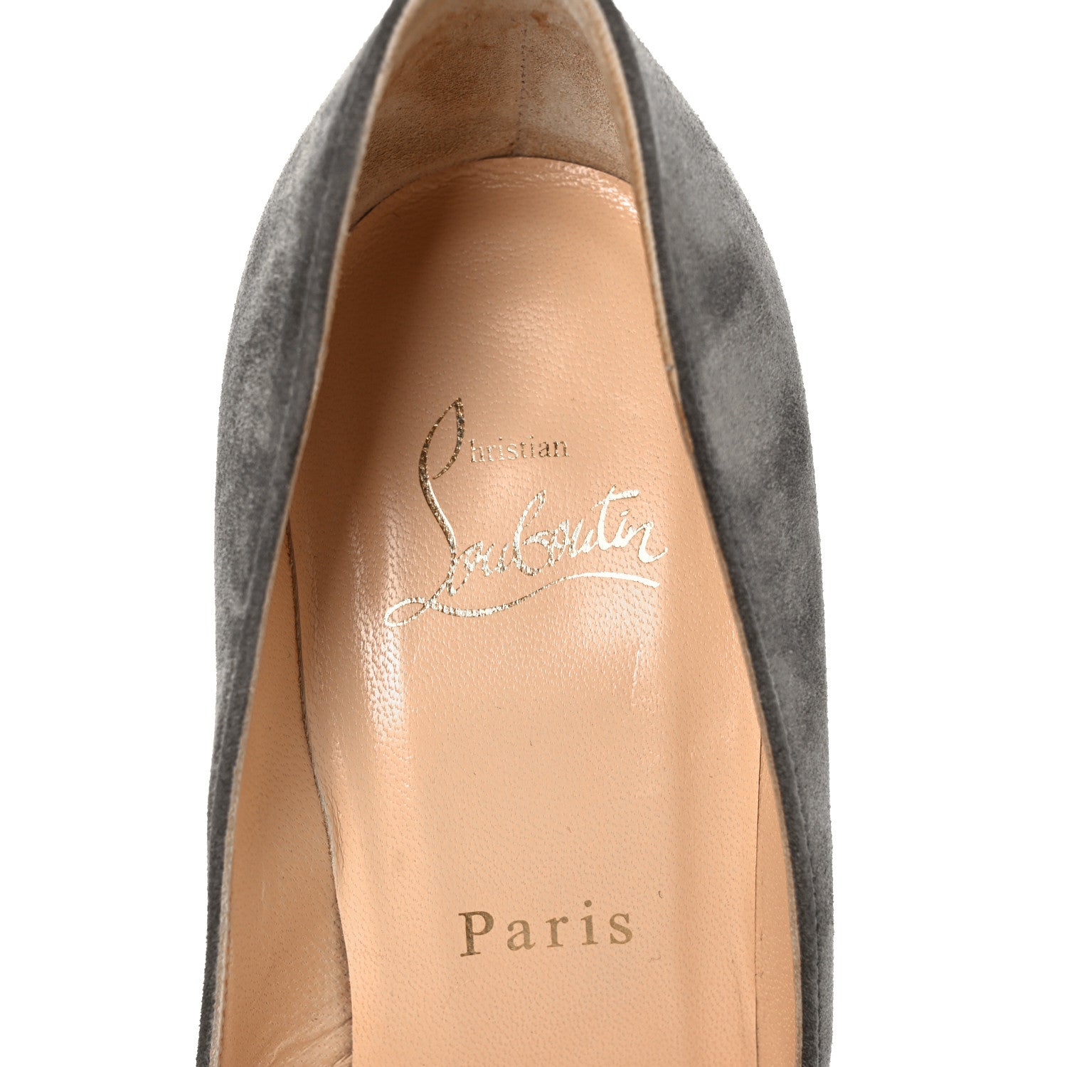 Christian Louboutin Veau Velours Corneille 100 Pumps 38.5 Argile 7 of 9