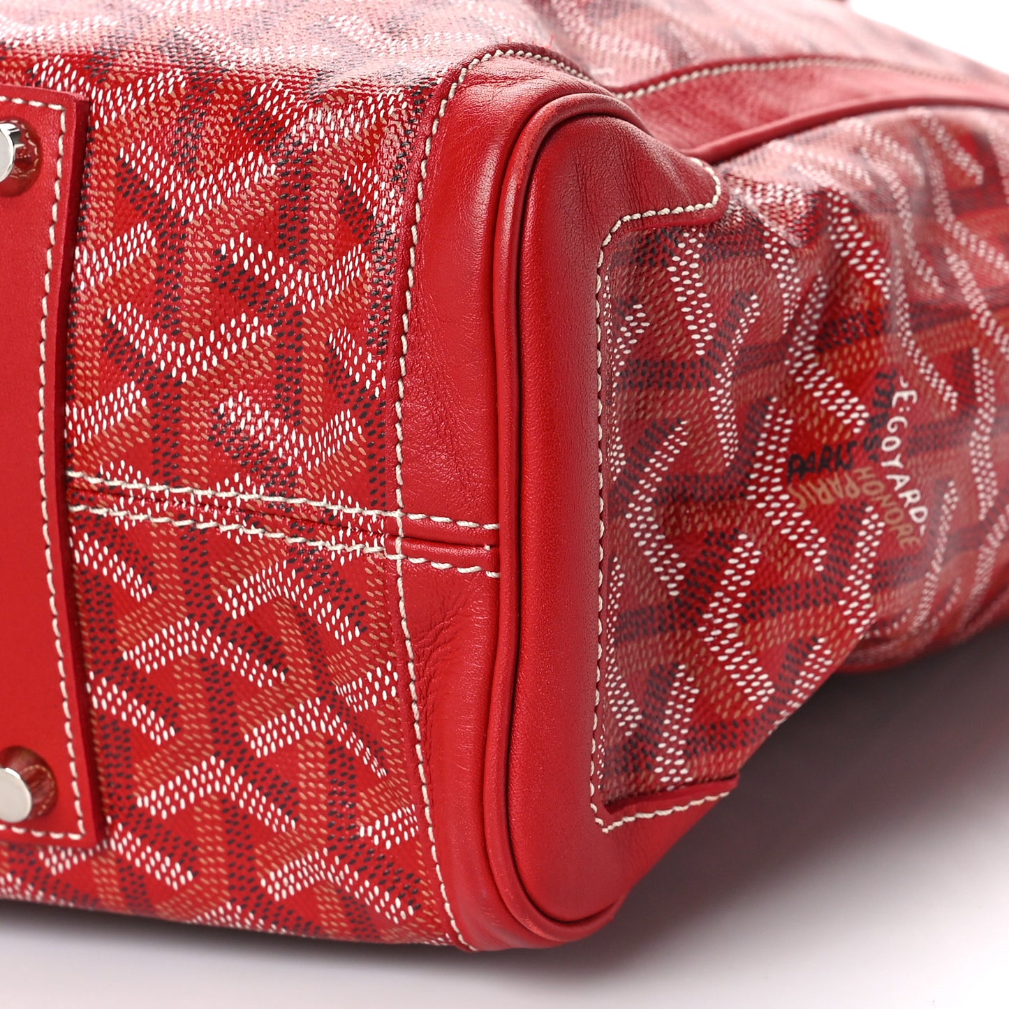 Goyardine Voltaire Smile Tote Red