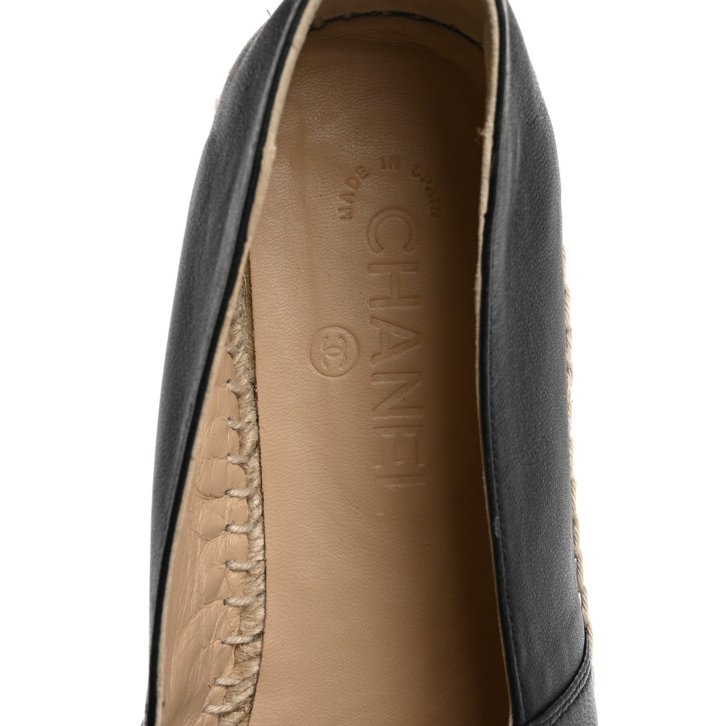 Lambskin CC Espadrilles 40 Black