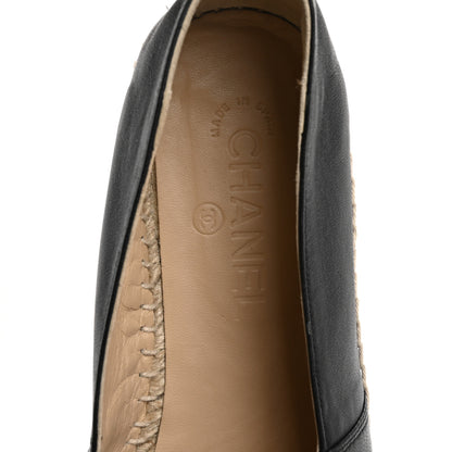 Chanel Lambskin CC Espadrilles 40 Black 7 of 9