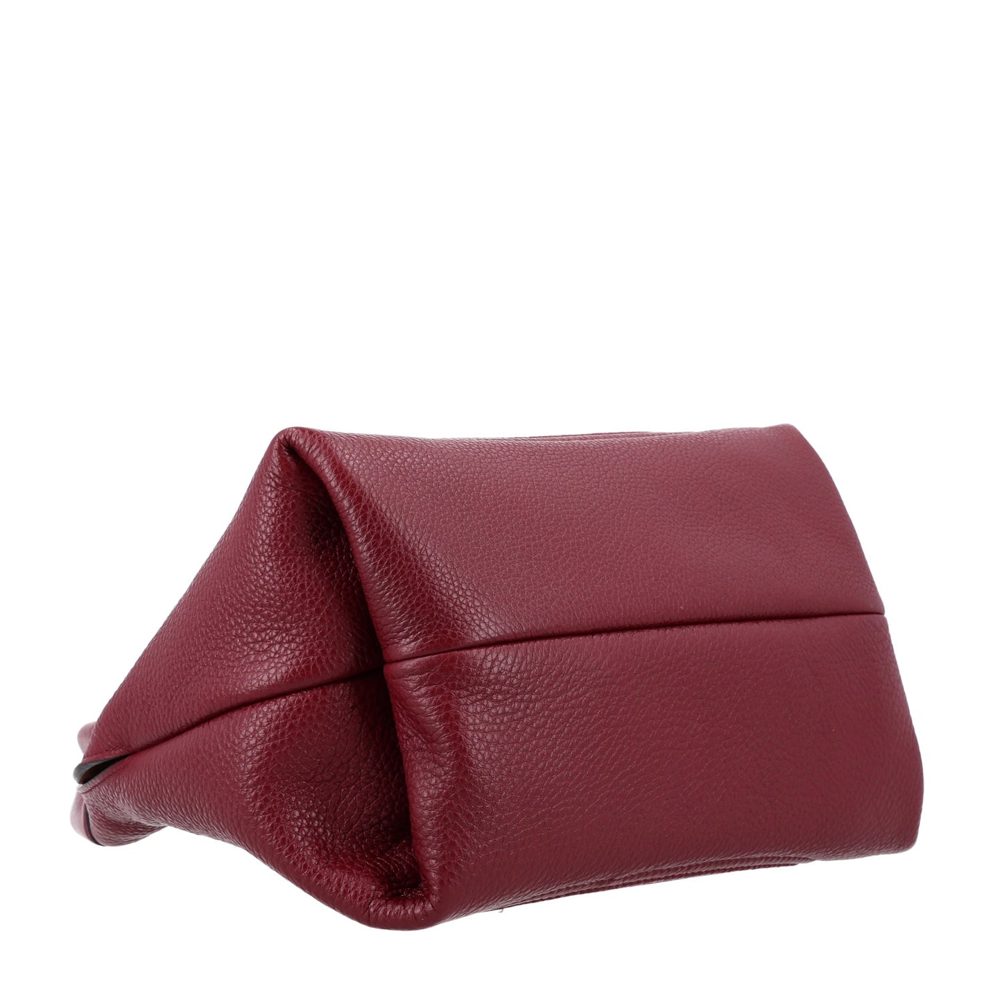 Grained Calfskin Softbit Medium Shoulder Bag Rosso Ancora