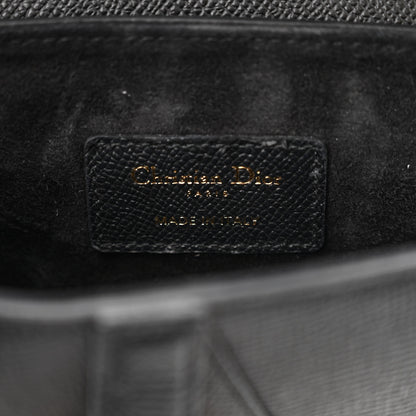 Christian Dior Grained Calfskin Mini Saddle Bag With Strap Black 6 of 10