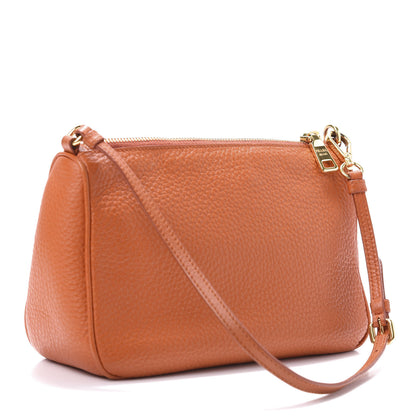 Prada Vitello Daino Shoulder Bag Papaya 3 of 10