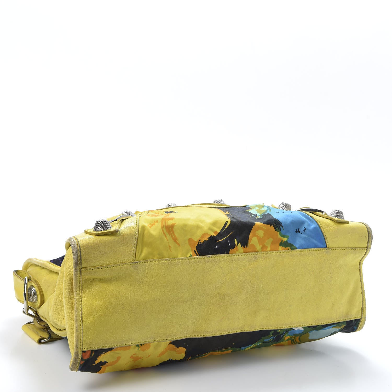 Balenciaga Agneau Canvas Floral Giant 21 Silver Hardware City Bouton D or 3 of 15