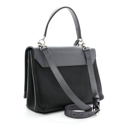 Louis Vuitton LOUIS VUITTON Soft Calfskin Eyelet Lockme II Top Handle Gris Silver 3 of 12
