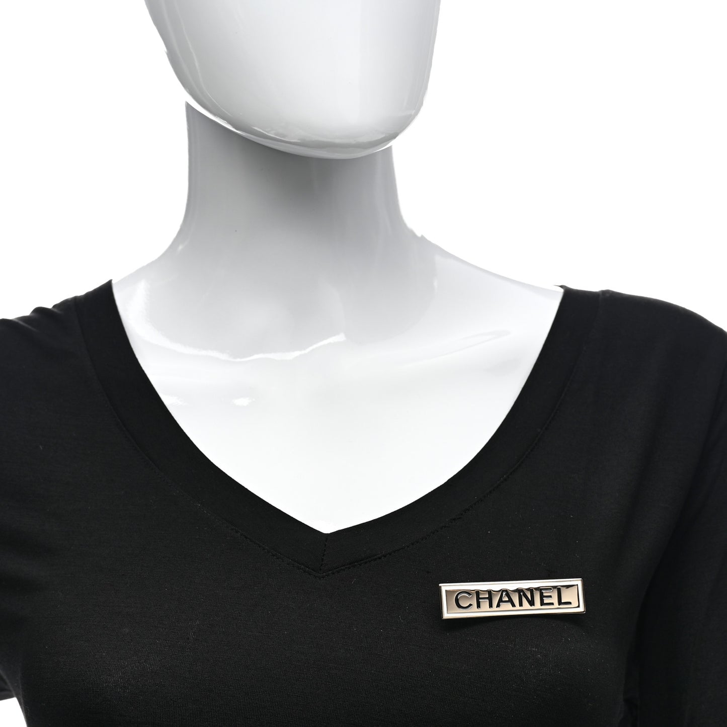 Metal Enamel Logo Brooch Gold